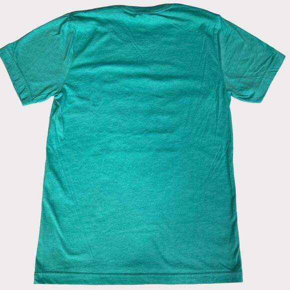 Bella Canvas MOTHER Tee Shirt Top Short Sleeve Crew Neck Turquoise Small - Picture 3 of 10